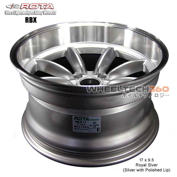 ROTA Wheel RBX (17x9.5, 4x114.3-19mm, 73mm Hub)