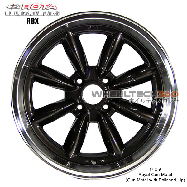 ROTA Wheel RBX (17x9, 4x114.3-13mm, 73mm Hub)