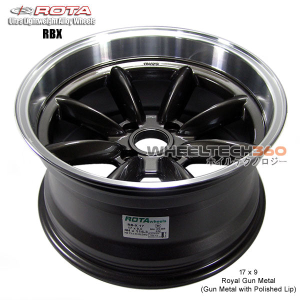ROTA Wheel RBX (17x9, 4x114.3-13mm, 73mm Hub)