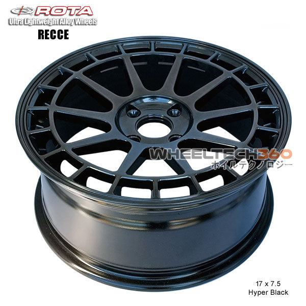 ROTA Wheel Recce (17x7.5, 4x108+40mm, 63.3mm Hub) Hyper Black
