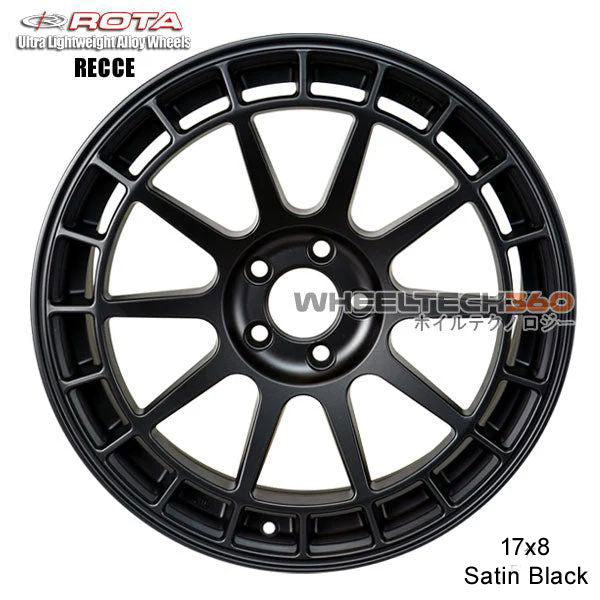 ROTA Wheel Recce (17x8, 5x114.3+44mm, 73mm Hub)