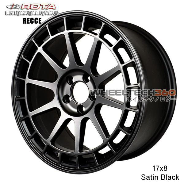 ROTA Wheel Recce (17x8, 5x114.3+44mm, 73mm Hub)