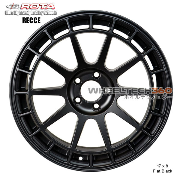 ROTA Wheel Recce (17x8, 5x114.3+44mm, 73mm Hub)