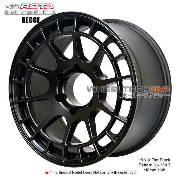ROTA Wheel Recce (18x9, 6x139.7+10mm, 110mm Hub)