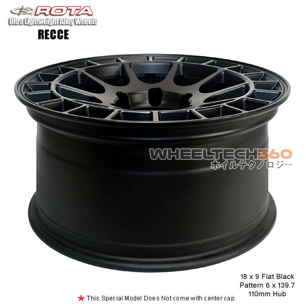 ROTA Wheel Recce (18x9, 6x139.7+10mm, 110mm Hub)