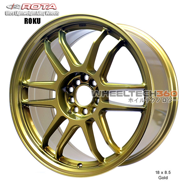 ROTA Wheel Roku (18x8.5, 5x100/114.3+44mm, 73mm Hub)