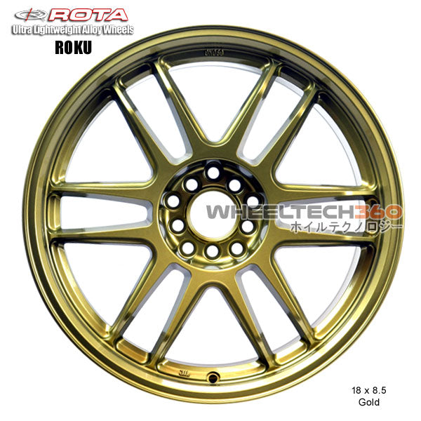 ROTA Wheel Roku (18x8.5, 5x100/114.3+44mm, 73mm Hub)