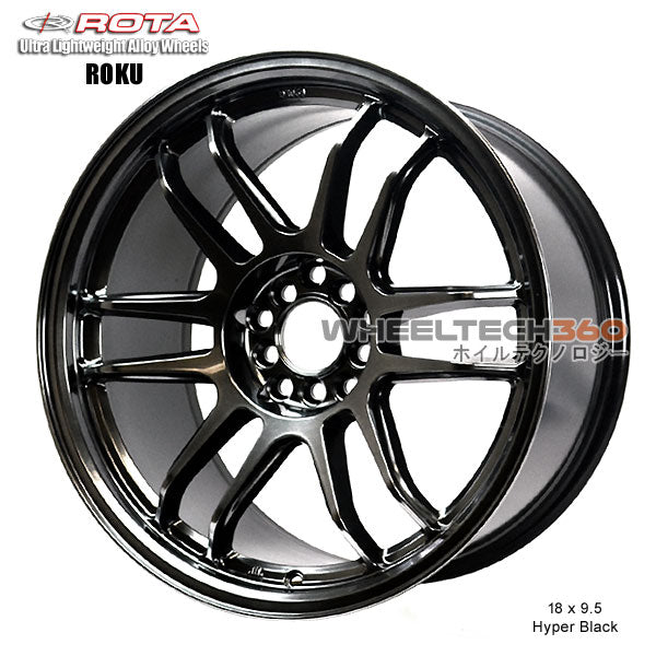 ROTA Wheel Roku (18x9.5, 5x108/114.3+38mm, 73mm Hub)