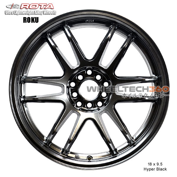ROTA Wheel Roku (18x9.5, 5x108/114.3+38mm, 73mm Hub)