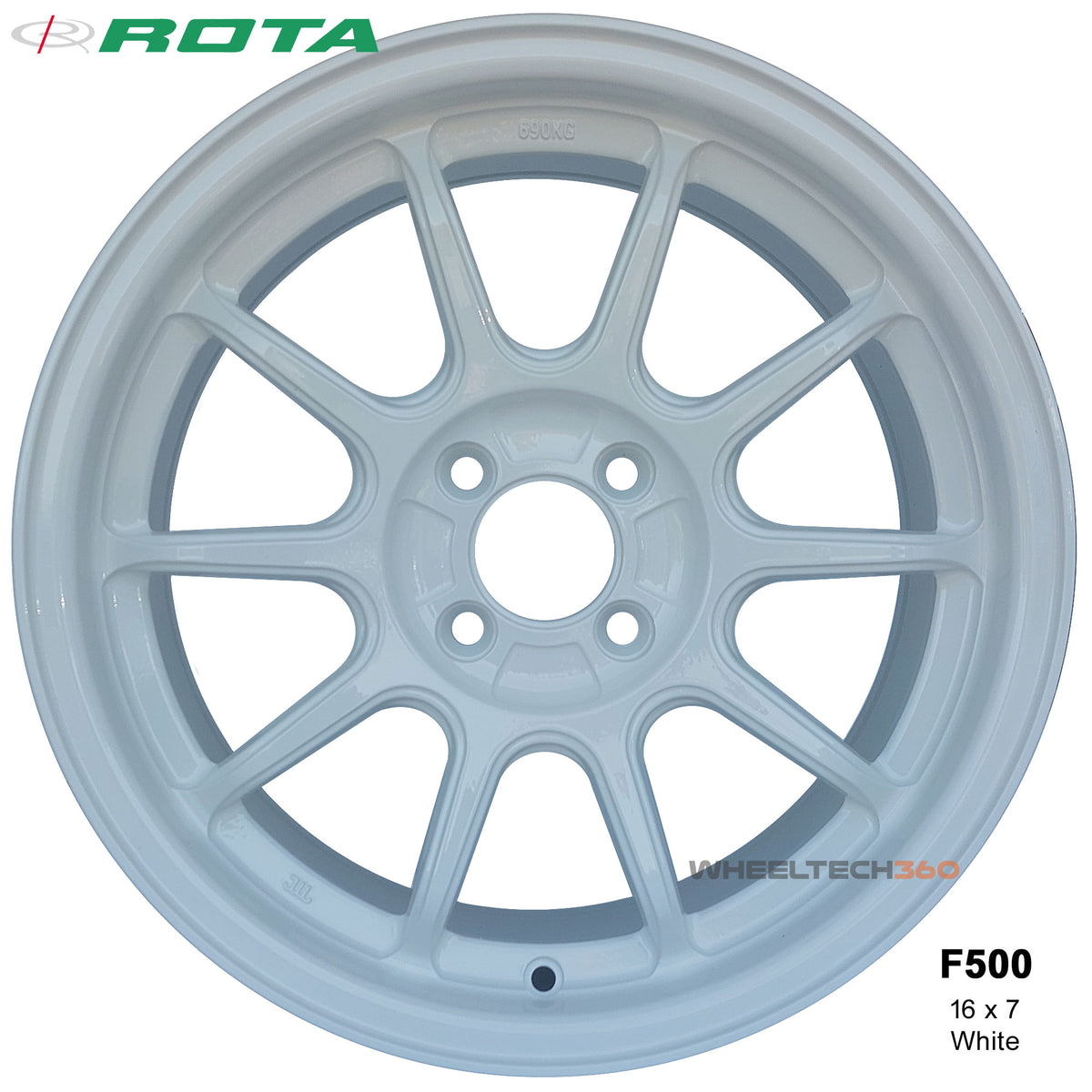 ROTA Wheel F500 (16x7, 4x100+40mm, 67.1mm Hub)