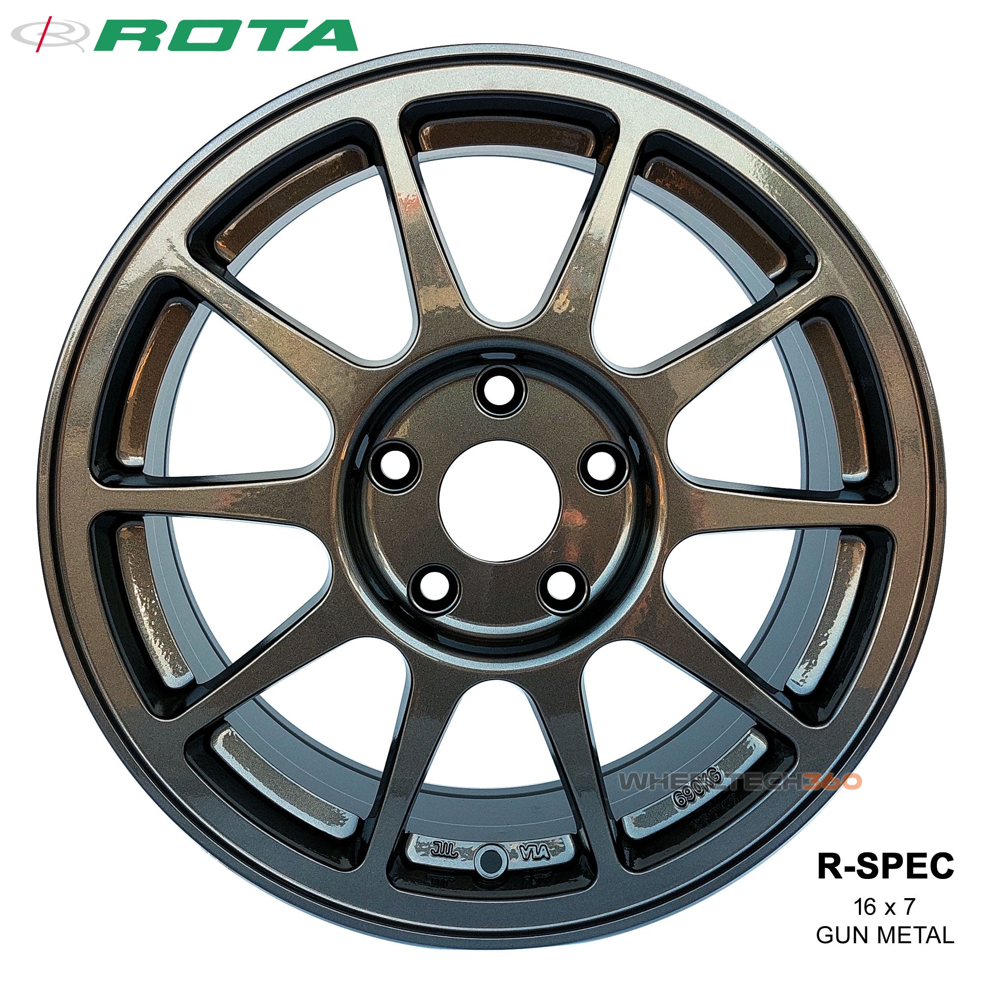 ROTA Wheel R-Spec (16x7, 5x114.3+45mm, 73mm Hub) Gu Metal