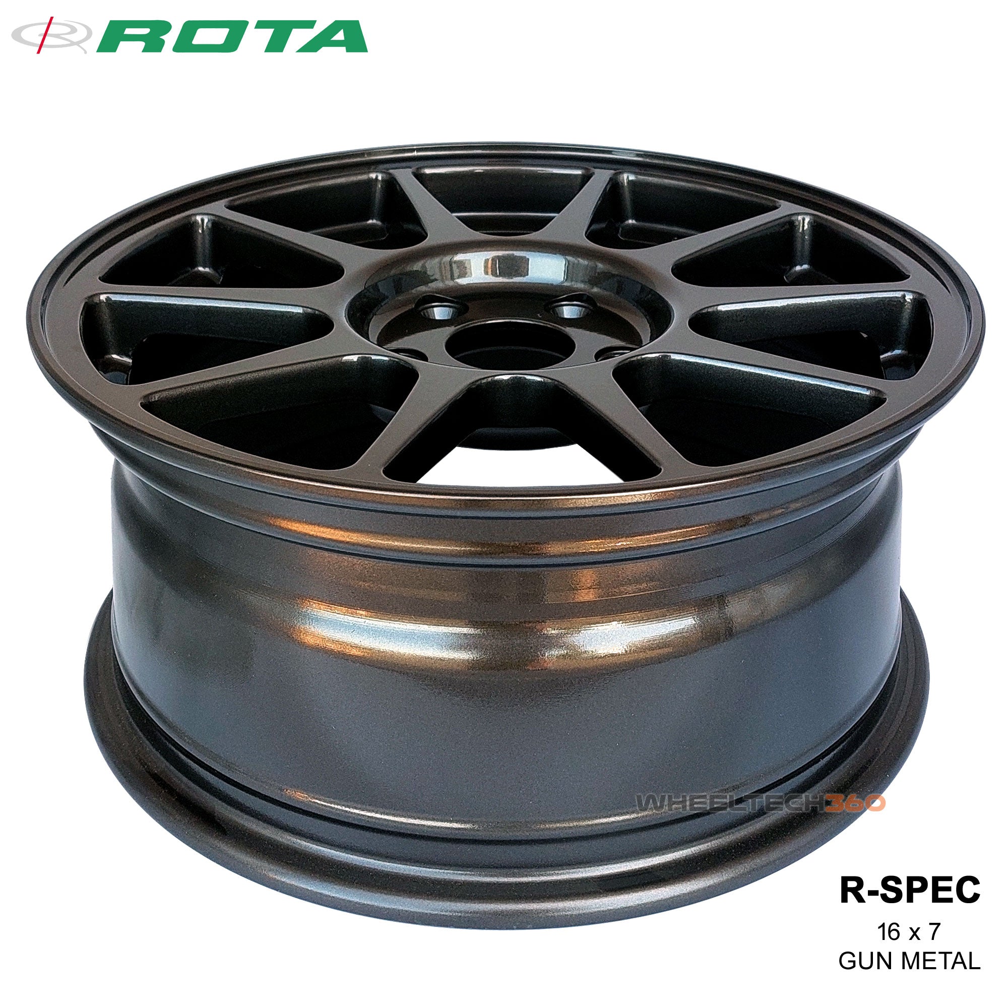 ROTA Wheel R-Spec (16x7, 5x114.3+45mm, 73mm Hub) Gu Metal