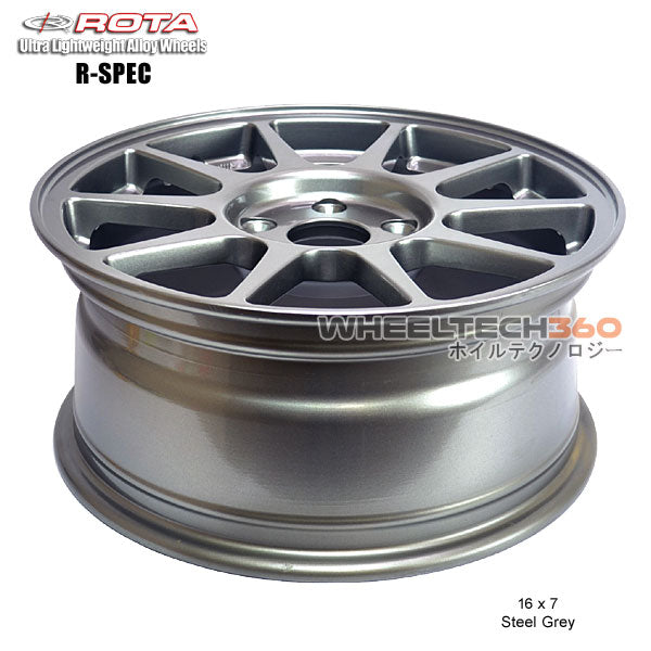 ROTA Wheel R-Spec (16x7, 5x114.3+45mm, 73mm Hub) Steel Grey