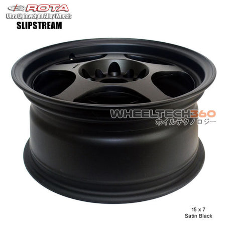 ROTA Wheel Slipstream (15x7, 5x100+35mm, 57.1mm Hub) Satin Black