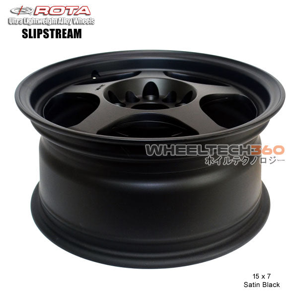 ROTA Wheel Slipstream (15x7, 5x100+35mm, 57.1mm Hub) Satin Black