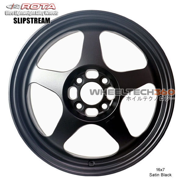 Rota Wheel Slipstream 16 x 7 Satin Black