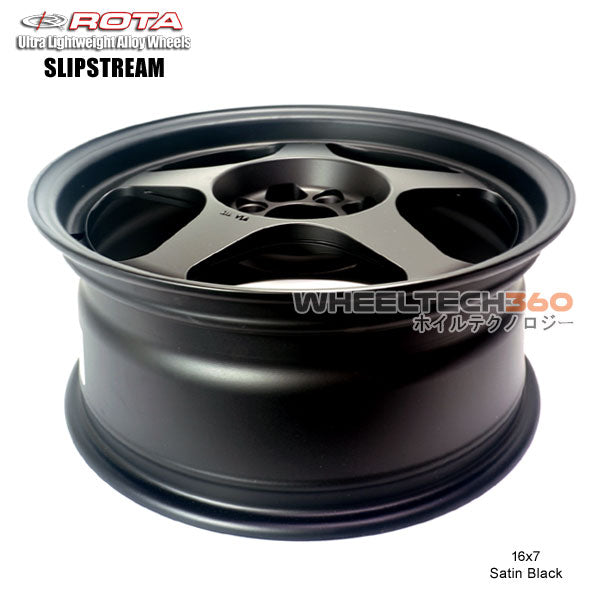 Rota Wheel Slipstream 16 x 7 Satin Black