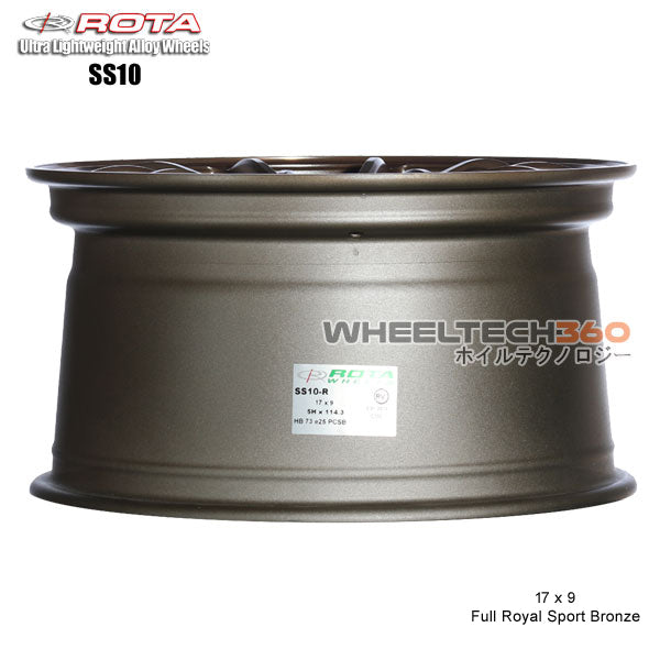 ROTA Wheel SS10-R (17x9, 5x114.3+25mm, 73mm Hub)