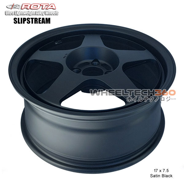 ROTA Wheel Slipstream (17x7.5, 4x100+45mm, 67.1mm Hub) Satin Black