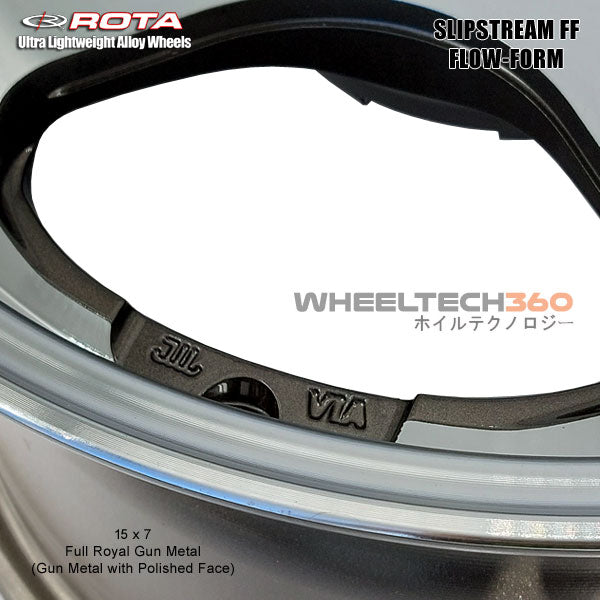 ROTA Wheel Slipstream Flow-Form (15x7, 5x114.3+40mm, 73mm Hub) Full Royal Gun Metal