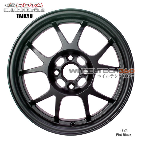 ROTA Wheel Taikyu (15x7, 4x100+35mm, 56.1mm Hub) Satin Black