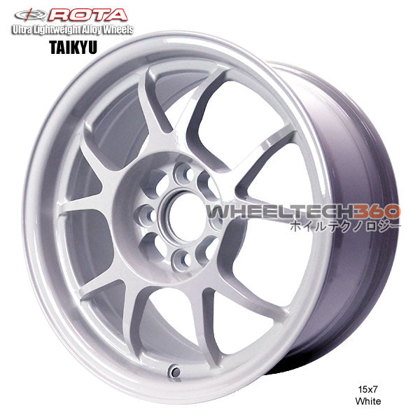 ROTA Wheel Taikyu (15x7, 4x100+35mm, 56.1mm Hub) White