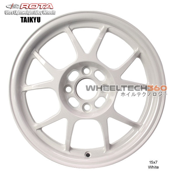 ROTA Wheel Taikyu (15x7, 4x100+35mm, 56.1mm Hub) White