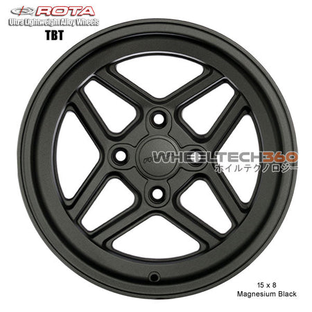 ROTA Wheel TBT (15x8, 4x100+0mm, 67.1mm Hub) Magnesium Black
