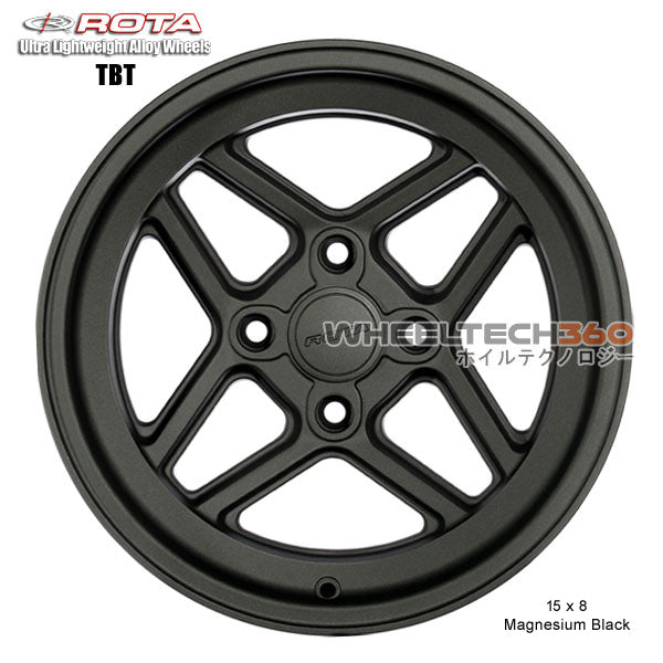ROTA Wheel TBT (15x8, 4x100+0mm, 67.1mm Hub) Magnesium Black