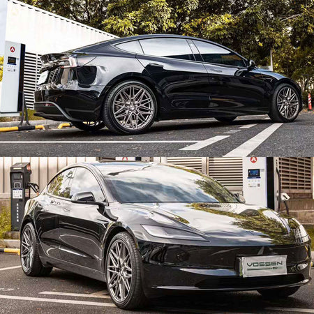 Vossen Wheels HF-7 Hyper Black Hybrid Forged Series for Tesla Model-3 (Staggered 20x9/20x10