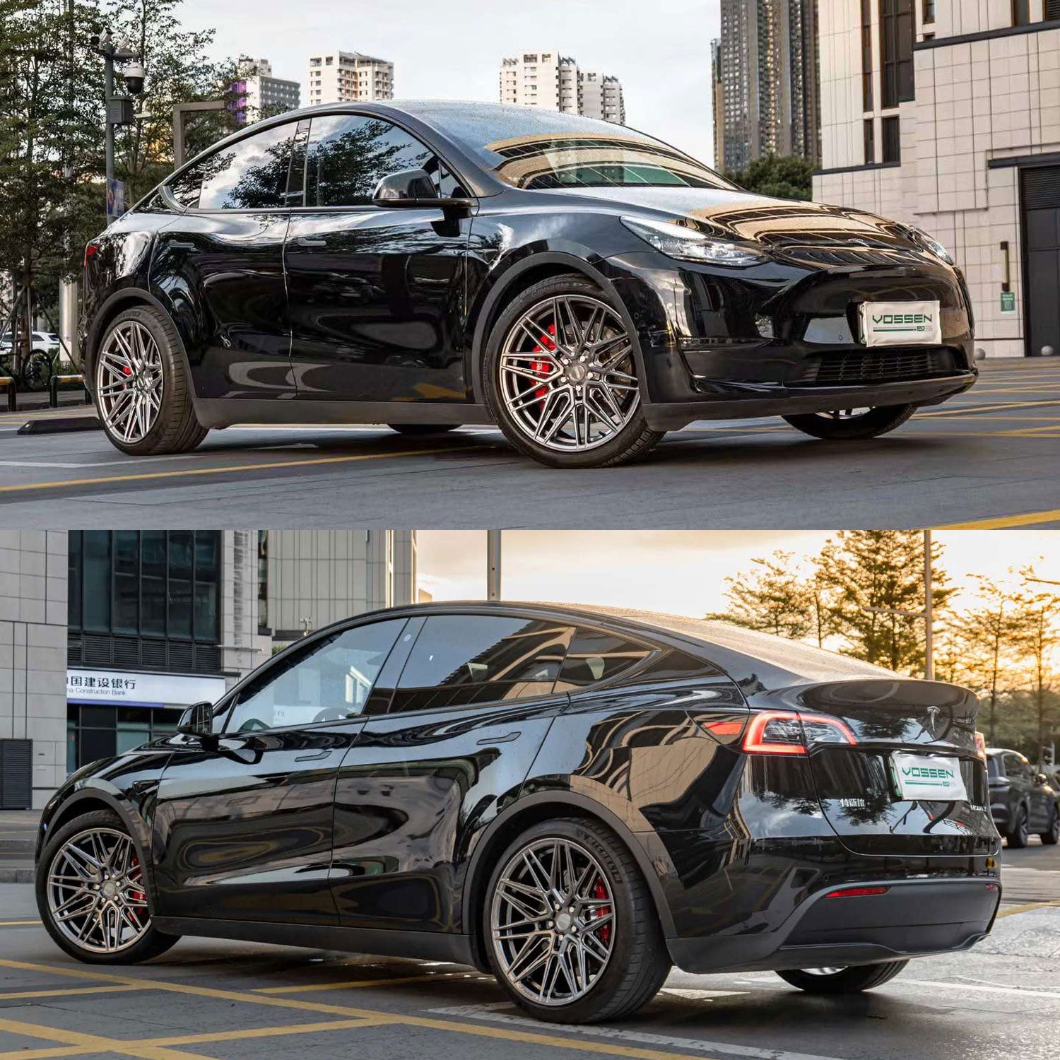 Vossen Wheels HF-7 Hyper Black Hybrid Forged Series for Tesla