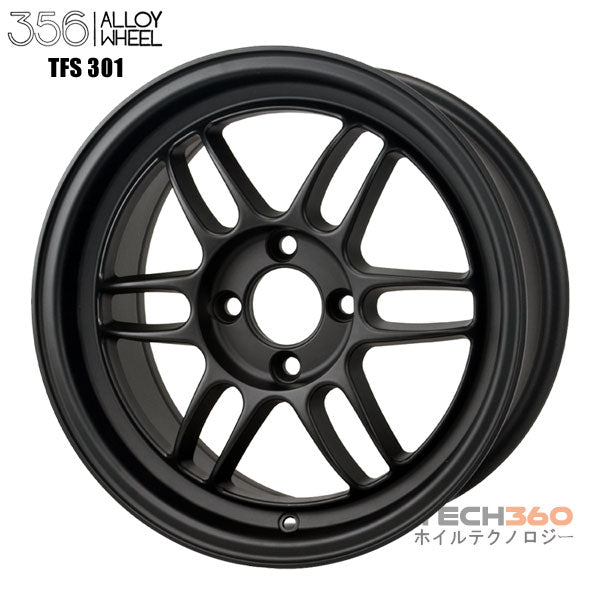 356 Racing Wheels TFS-301 (15x7, 4x100+35mm, 67.1mm Hub) 4 Wheels Bundle
