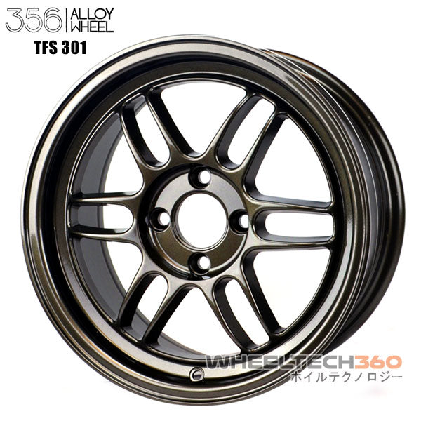356 Racing Wheels TFS-301 (15x7, 4x100+35mm, 67.1mm Hub) 4 Wheels Bundle