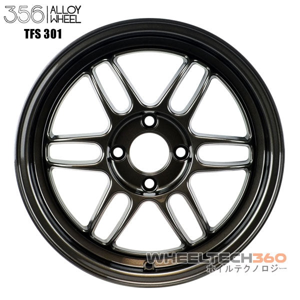 356 Racing Wheels TFS-301 (15x7, 4x100+35mm, 67.1mm Hub) 4 Wheels Bundle