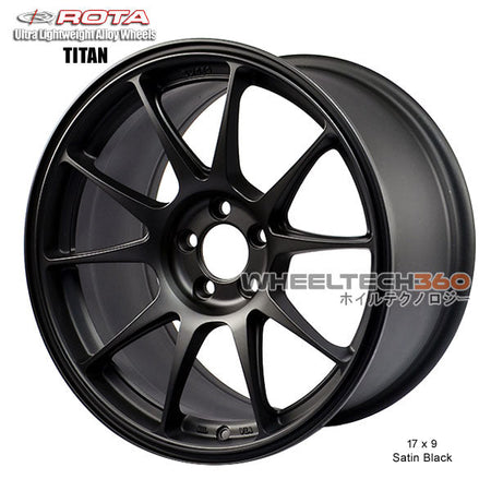 ROTA Wheel Titan (17x9, 5x114.3+35mm, 73mm Hub)