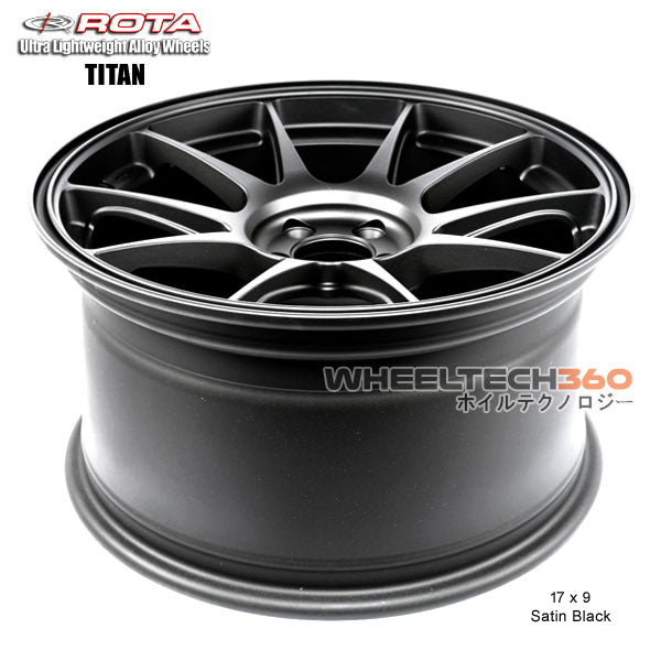 ROTA Wheel Titan (17x9, 5x100+35mm, 73mm Hub) Satin Black