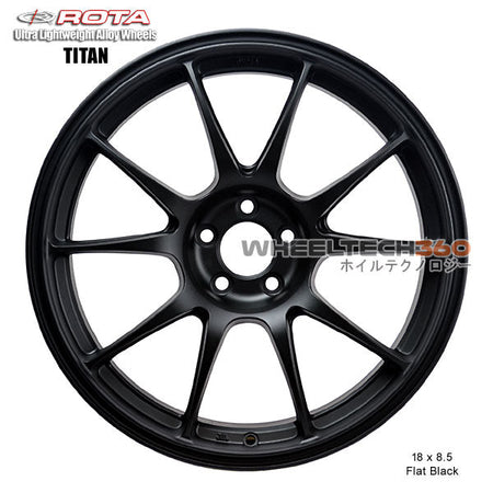 ROTA Wheel Titan (18x8.5, 5x114.3+44mm, 73mm Hub)