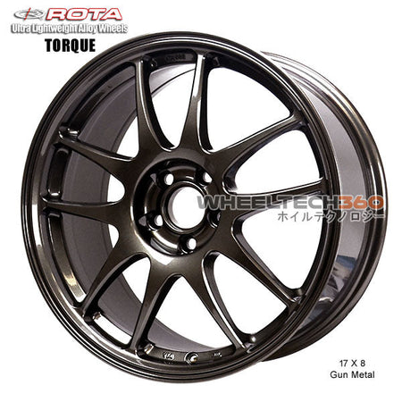 ROTA Wheel Torque (17x8, 5x114.3+48mm, 73mm Hub)