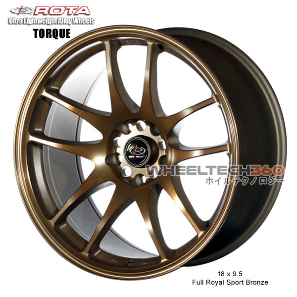 ROTA Wheel Torque (18x9.5, 5x114.3+28mm, 73mm Hub)