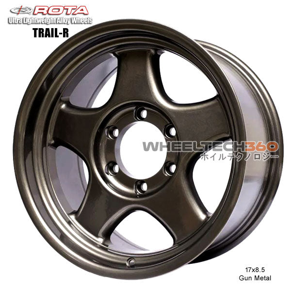 ROTA Wheel Trail-R (17x8.5, 6x139.7-4mm, 106mm Hub) No Center Cap