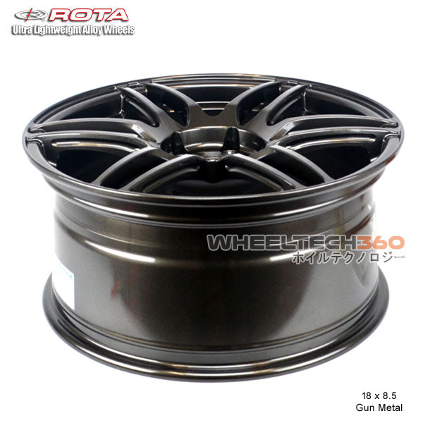 ROTA Wheel TS-6F (18x8.5, 5x114.3+45mm, 73mm Hub) Gun Metal