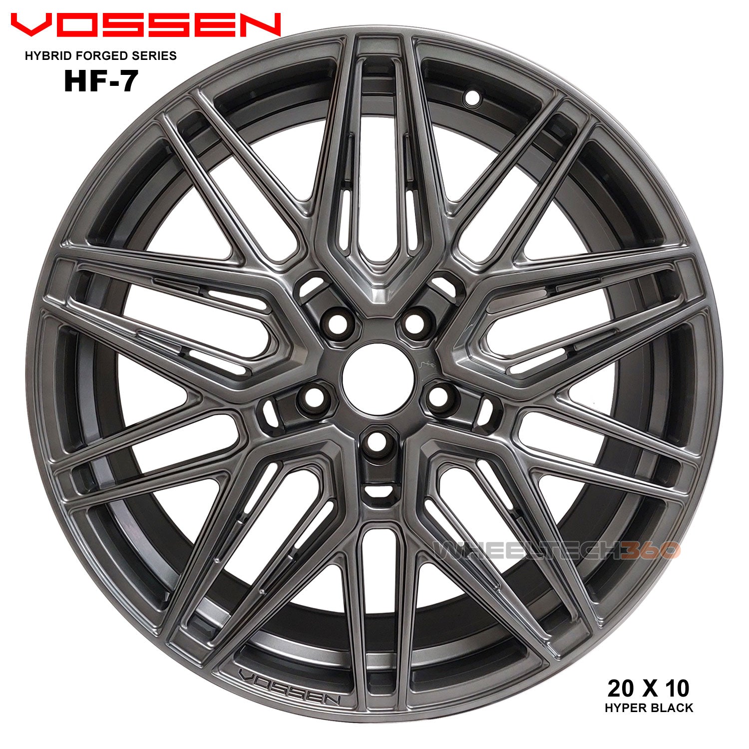 Vossen Wheels Hybrid Forged Series HF-7 (20x10, 5x114.3+40mmm 64.1mm) Hyper Black
