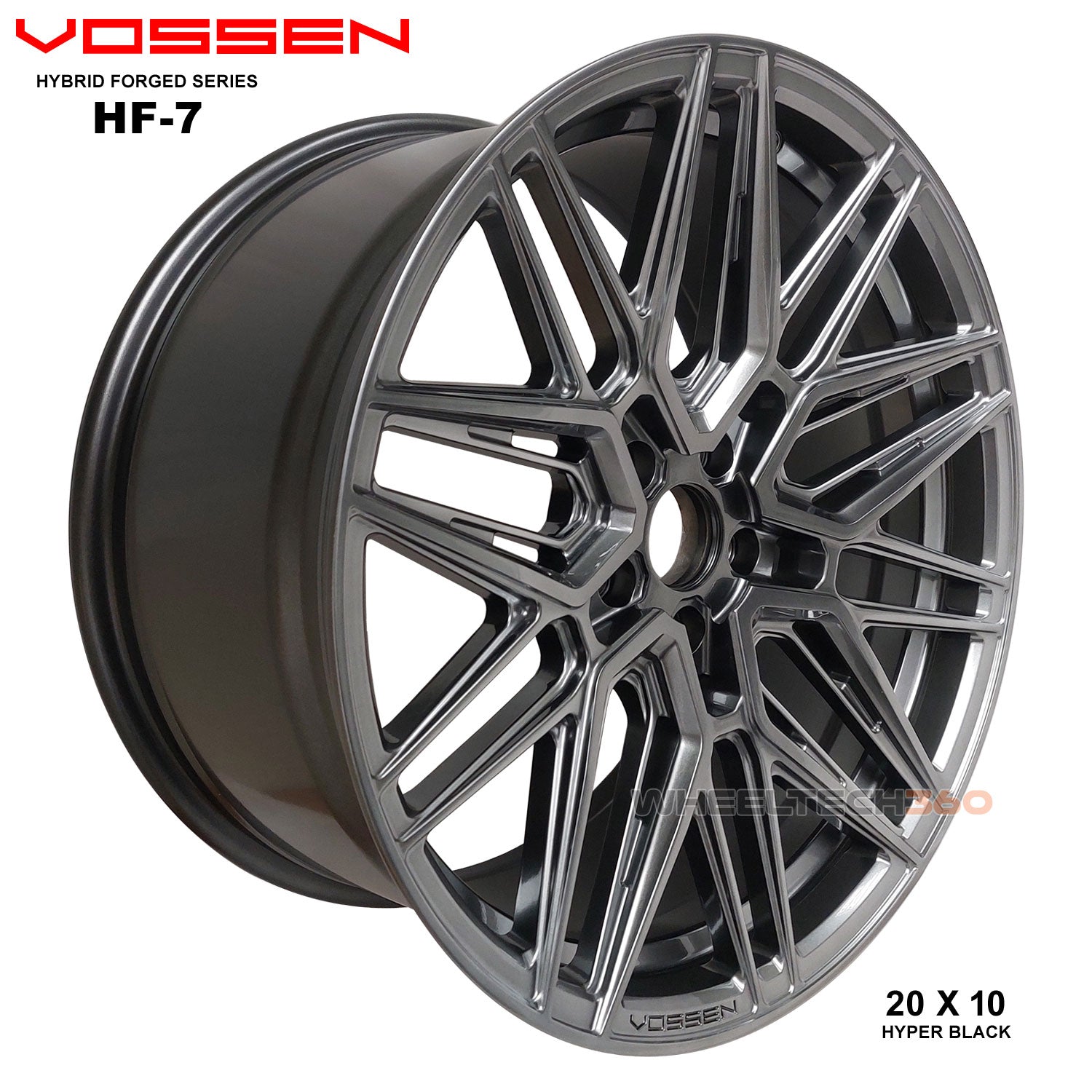 Vossen Wheels Hybrid Forged Series HF-7 (20x10, 5x114.3+40mmm 64.1mm) Hyper Black