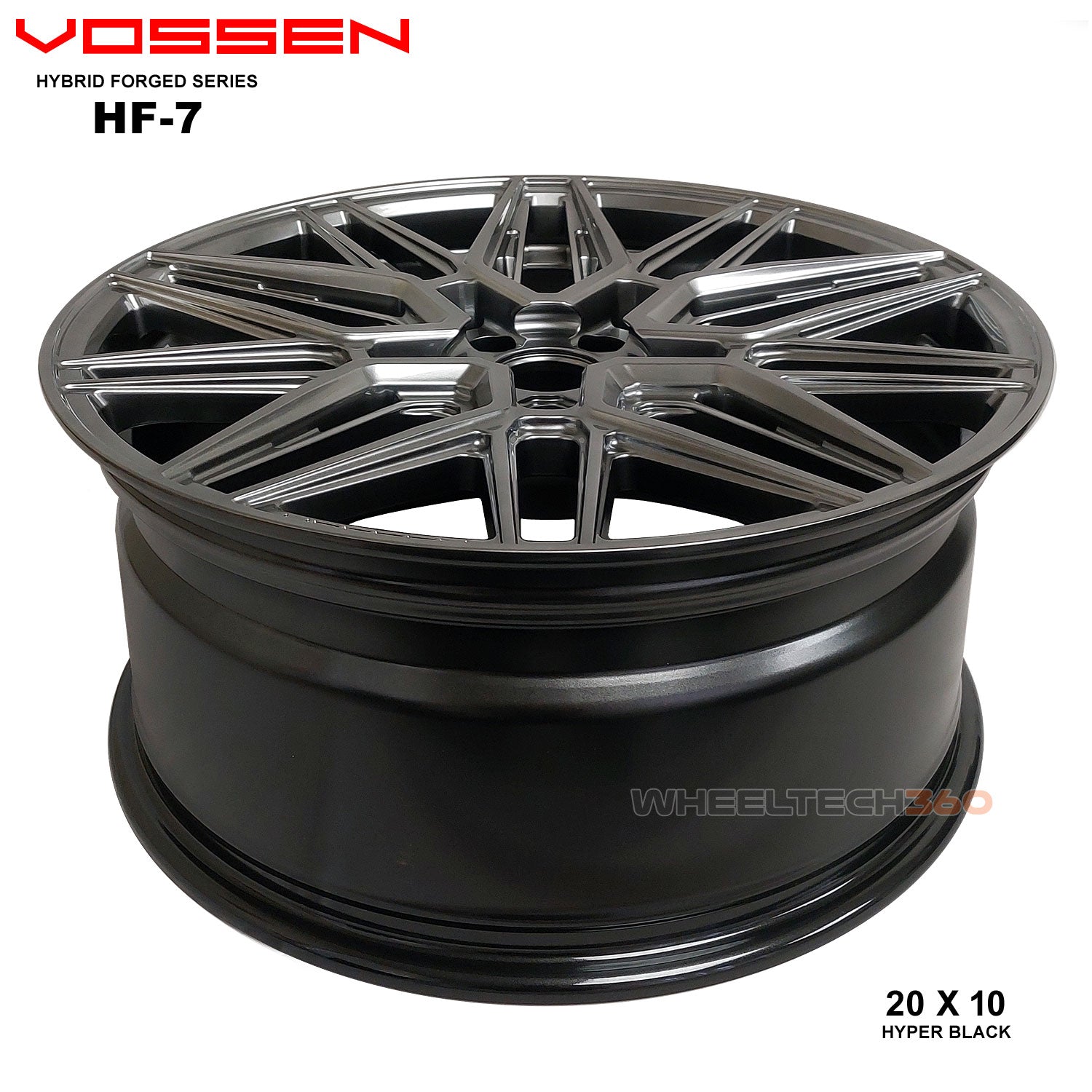Vossen Wheels Hybrid Forged Series HF-7 (20x10, 5x114.3+40mmm 64.1mm) Hyper Black