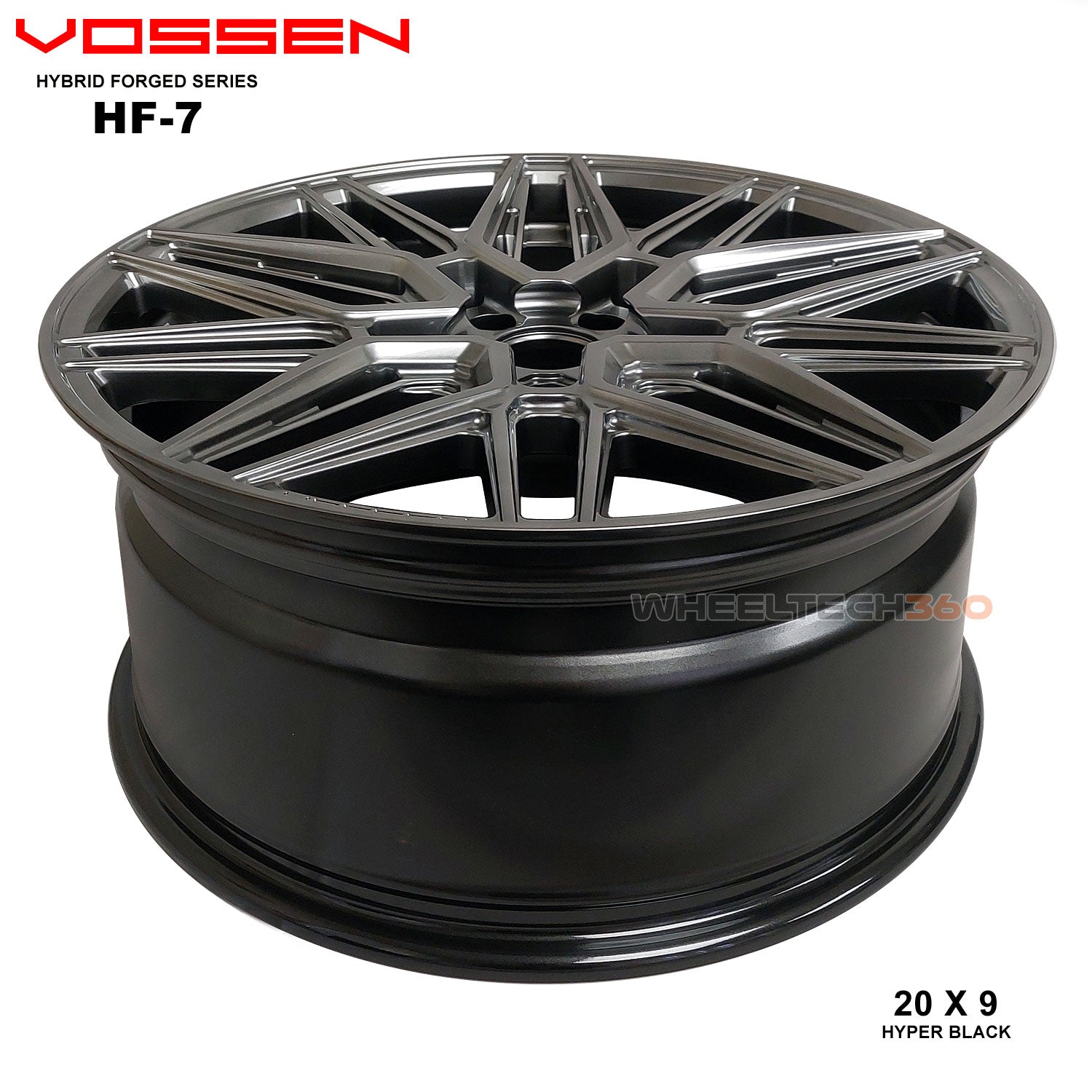 Vossen Wheels Hybrid Forged Series HF-7 (20x9, 5x114.3+32mmm 64.1mm) Hyper Black