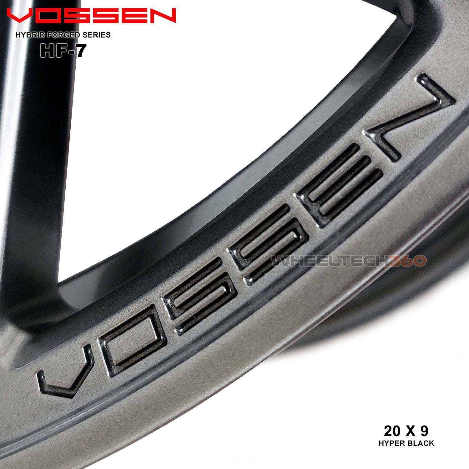 Vossen Wheels Hybrid Forged Series HF-7 (20x9, 5x114.3+32mmm 64.1mm) Hyper Black