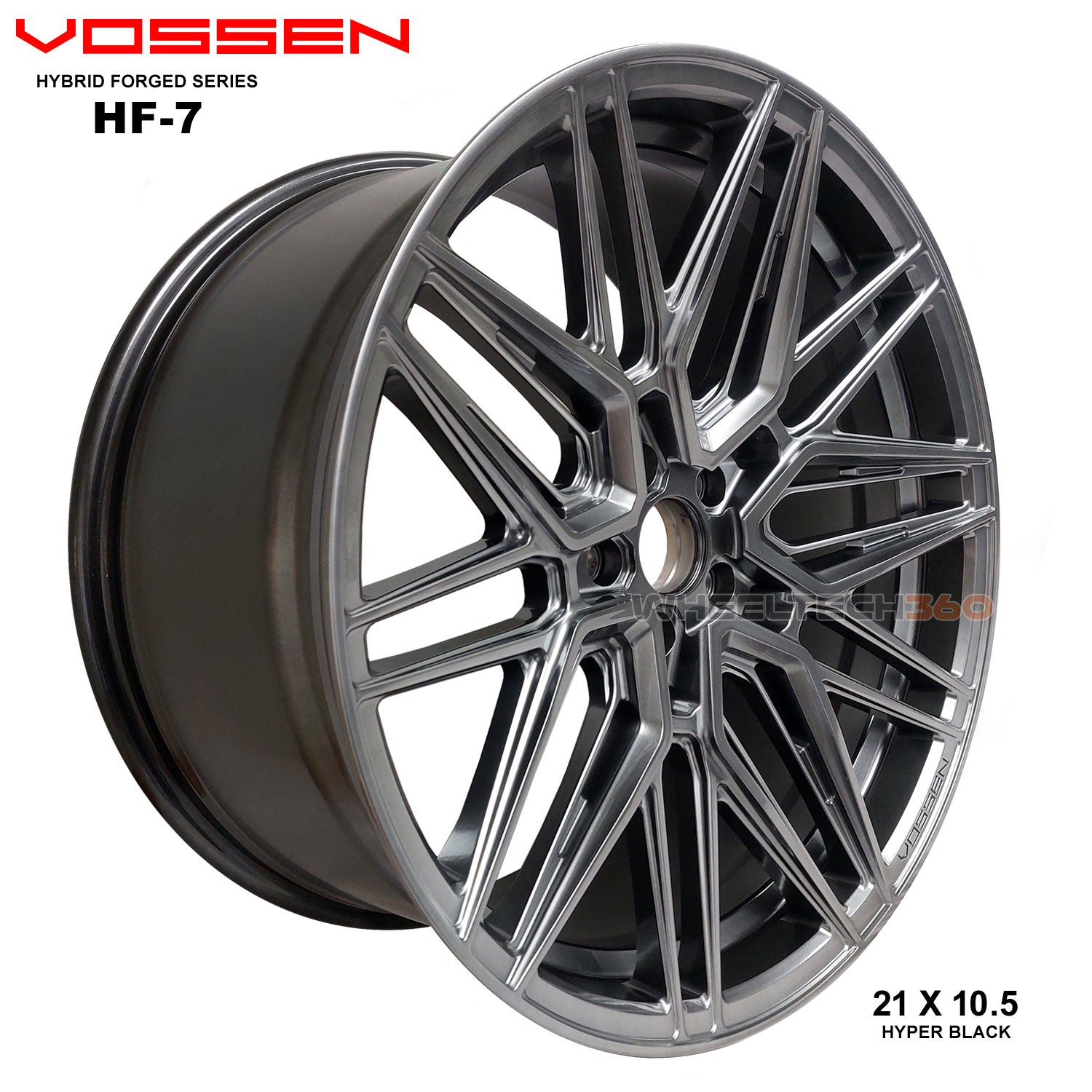Vossen Wheels Hybrid Forged Series HF-7 (21x10.5, 5x114.3+40mmm 64.1mm) Hyper Black