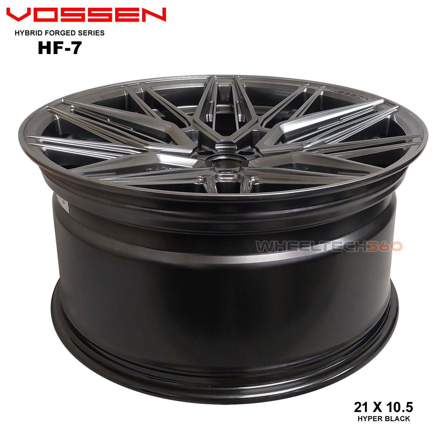 Vossen Wheels Hybrid Forged Series HF-7 (21x10.5, 5x114.3+40mmm 64.1mm) Hyper Black