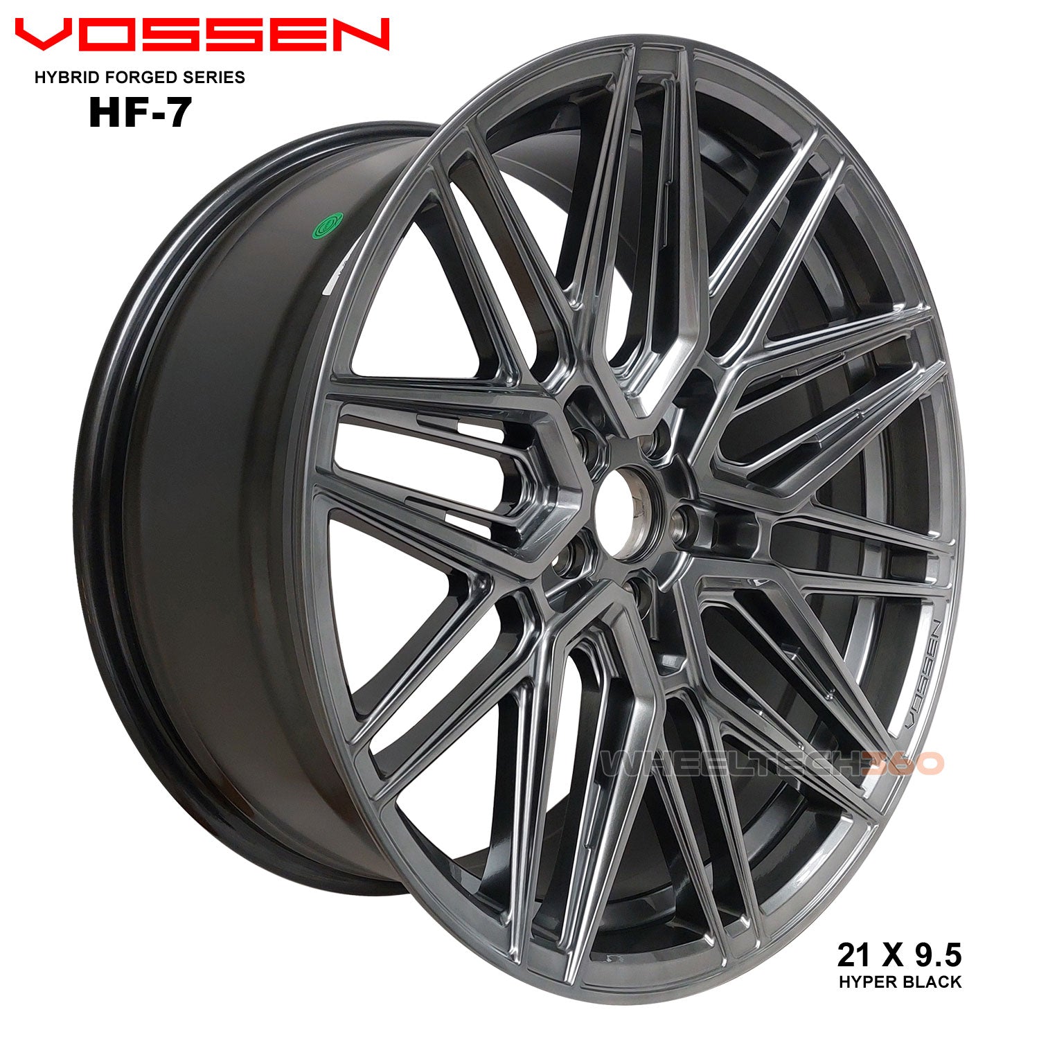 Vossen HF7 21x9.5 5x114.3+35mm 64.1 Hub Bore (Hyper Black) HF7-1N-ZR01-HB