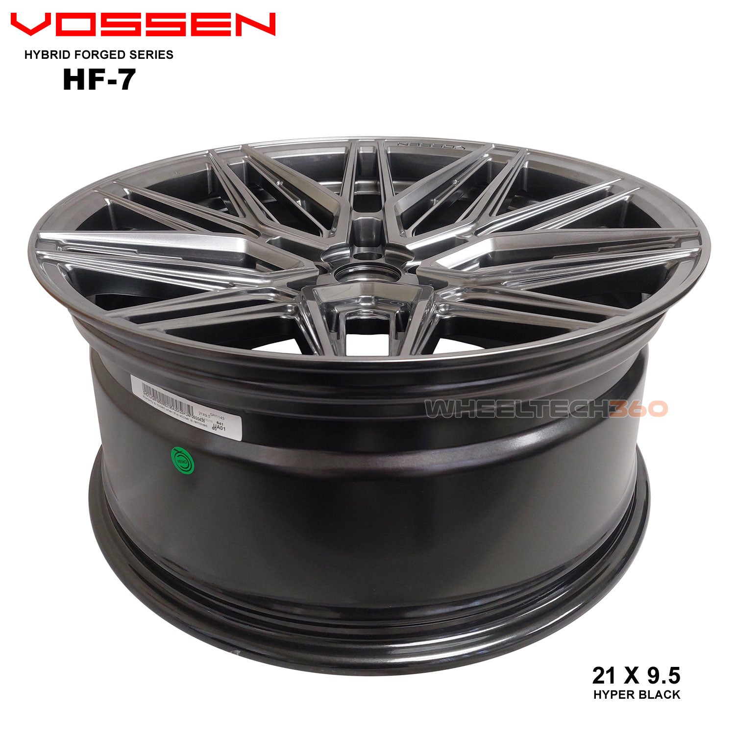 Vossen Wheels Hybrid Forged Series HF-7 (21x9.5, 5x114.3+35mmm 64.1mm) Hyper Black